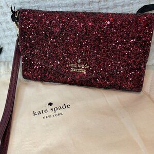 Kate Spade Laurel Way glitter Wristlet